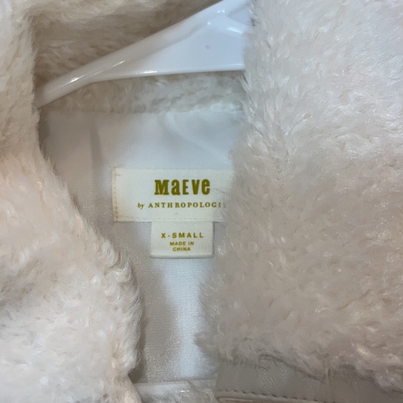 NWOT Maeve Anthropologie Faux Fur Shacket Size XS - Picture 3 of 5